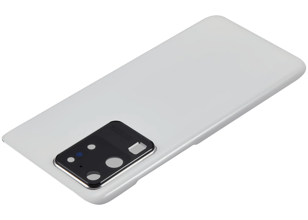 Backcover Glass mit Camera Lens für Samsung Galaxy S20 Ultra 5G (ohne Logo) (Aftermarket Plus) (Cloud White)