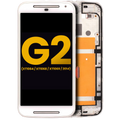 Motorola Moto G2 (2014) LCD-Display mit Rahmen Weiß Refurbished