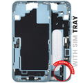 Midframe/Frame with Charging Port Flex and Small Parts for iPhone 16 Plus (EU / Global Version) (Used OEM Removal, Quality B) (Teal)