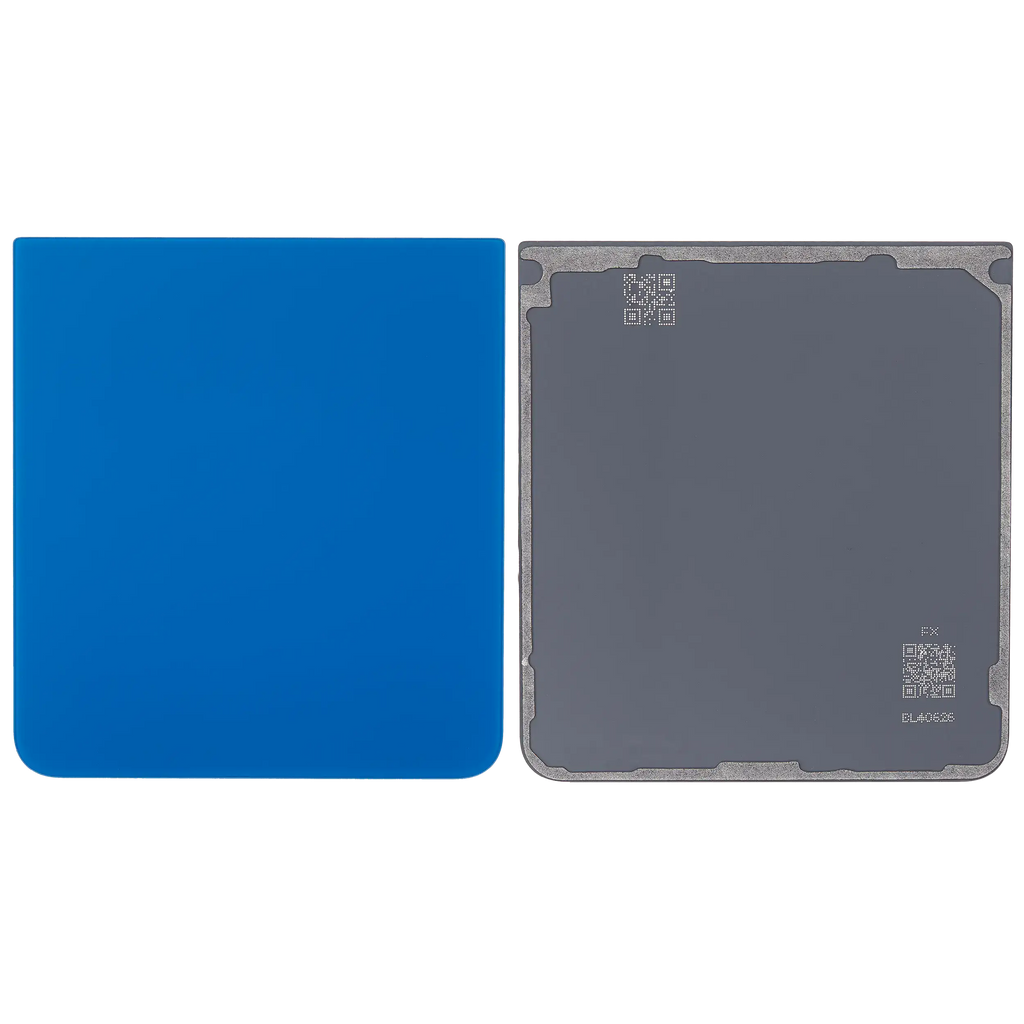 Bottom Backcover Glass für Samsung Galaxy Z Flip 7 5G (F766) (ohne Logo) (Aftermarket Plus) (Blue Shadow)