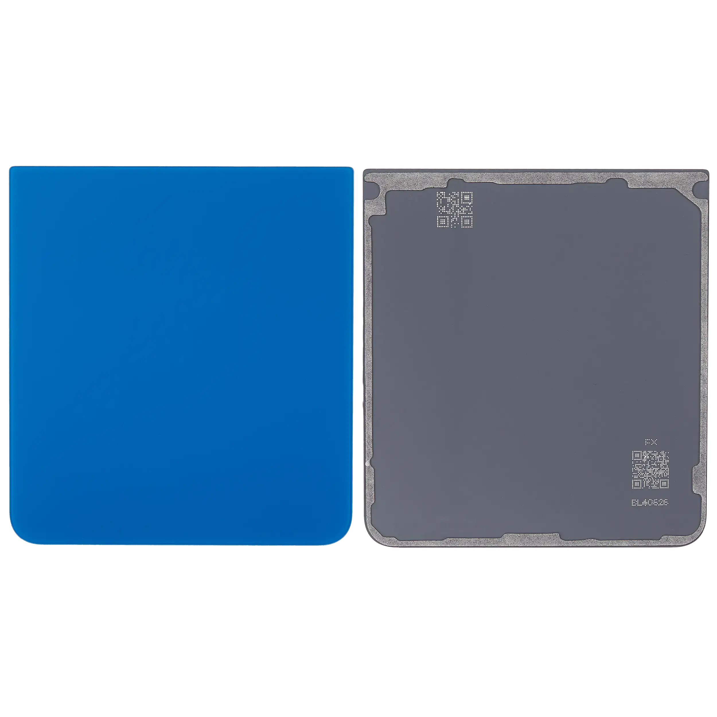 Bottom Backcover Glass für Samsung Galaxy Z Flip 7 5G (F766) (ohne Logo) (Aftermarket Plus) (Blue Shadow)
