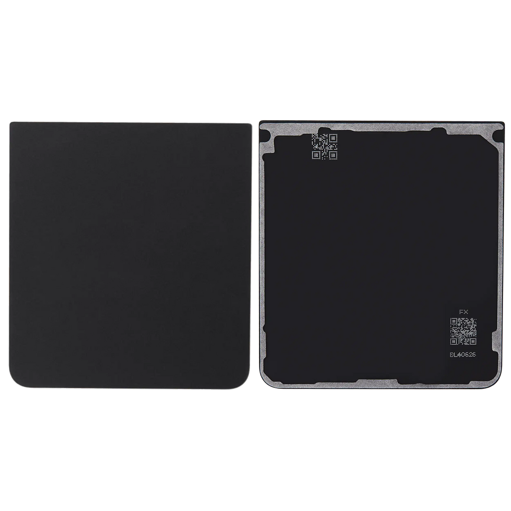 Bottom Backcover Glass für Samsung Galaxy Z Flip 7 5G (F766) (ohne Logo) (Aftermarket Plus) (Jet Black)