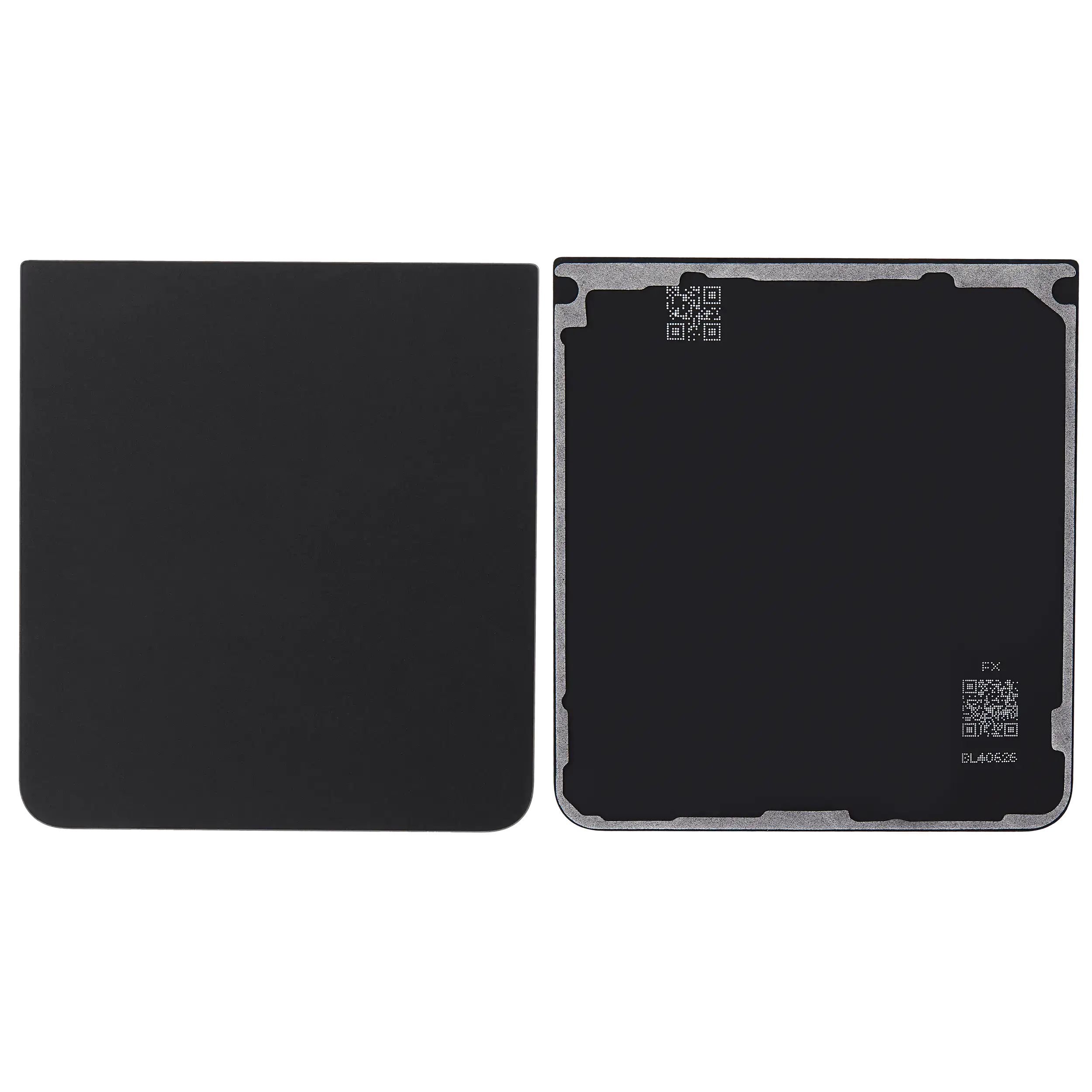 Bottom Backcover Glass für Samsung Galaxy Z Flip 7 5G (F766) (ohne Logo) (Aftermarket Plus) (Jet Black)