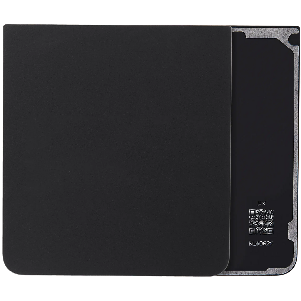 Bottom Backcover Glass für Samsung Galaxy Z Flip 7 5G (F766) (ohne Logo) (Aftermarket Plus) (Jet Black)