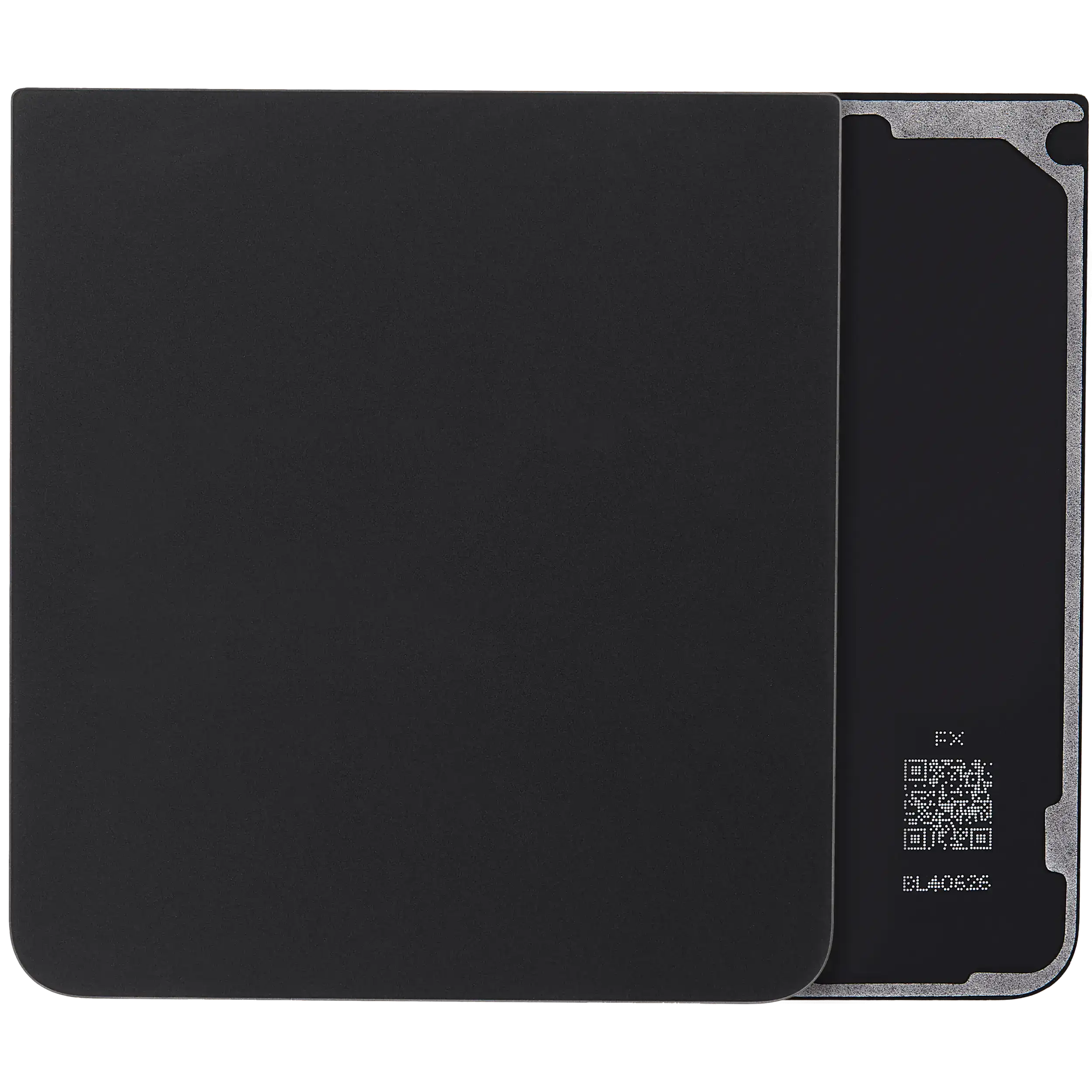 Bottom Backcover Glass für Samsung Galaxy Z Flip 7 5G (F766) (ohne Logo) (Aftermarket Plus) (Jet Black)
