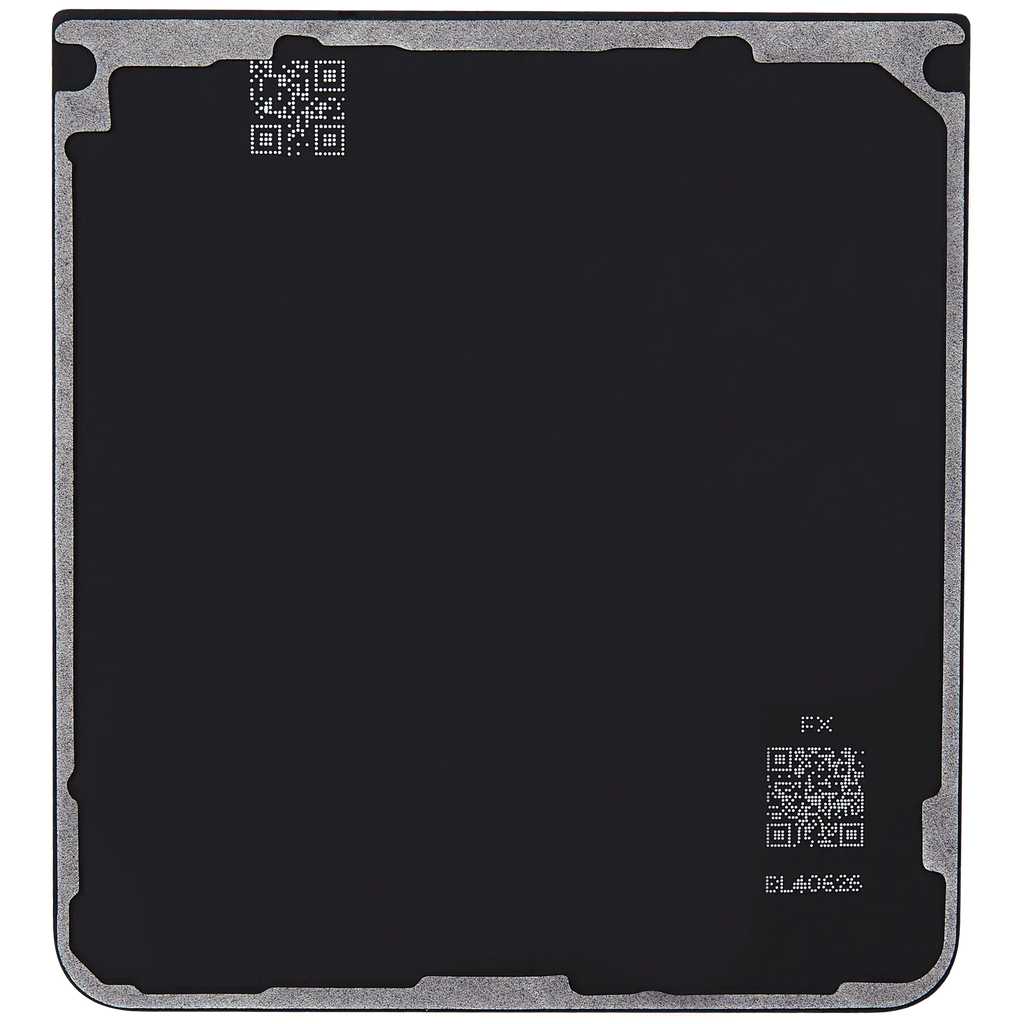 Bottom Backcover Glass für Samsung Galaxy Z Flip 7 5G (F766) (ohne Logo) (Aftermarket Plus) (Jet Black)