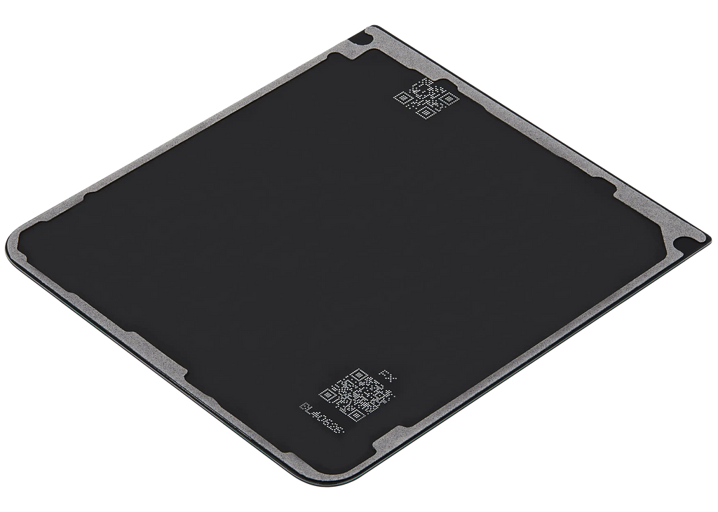 Bottom Backcover Glass für Samsung Galaxy Z Flip 7 5G (F766) (ohne Logo) (Aftermarket Plus) (Jet Black)