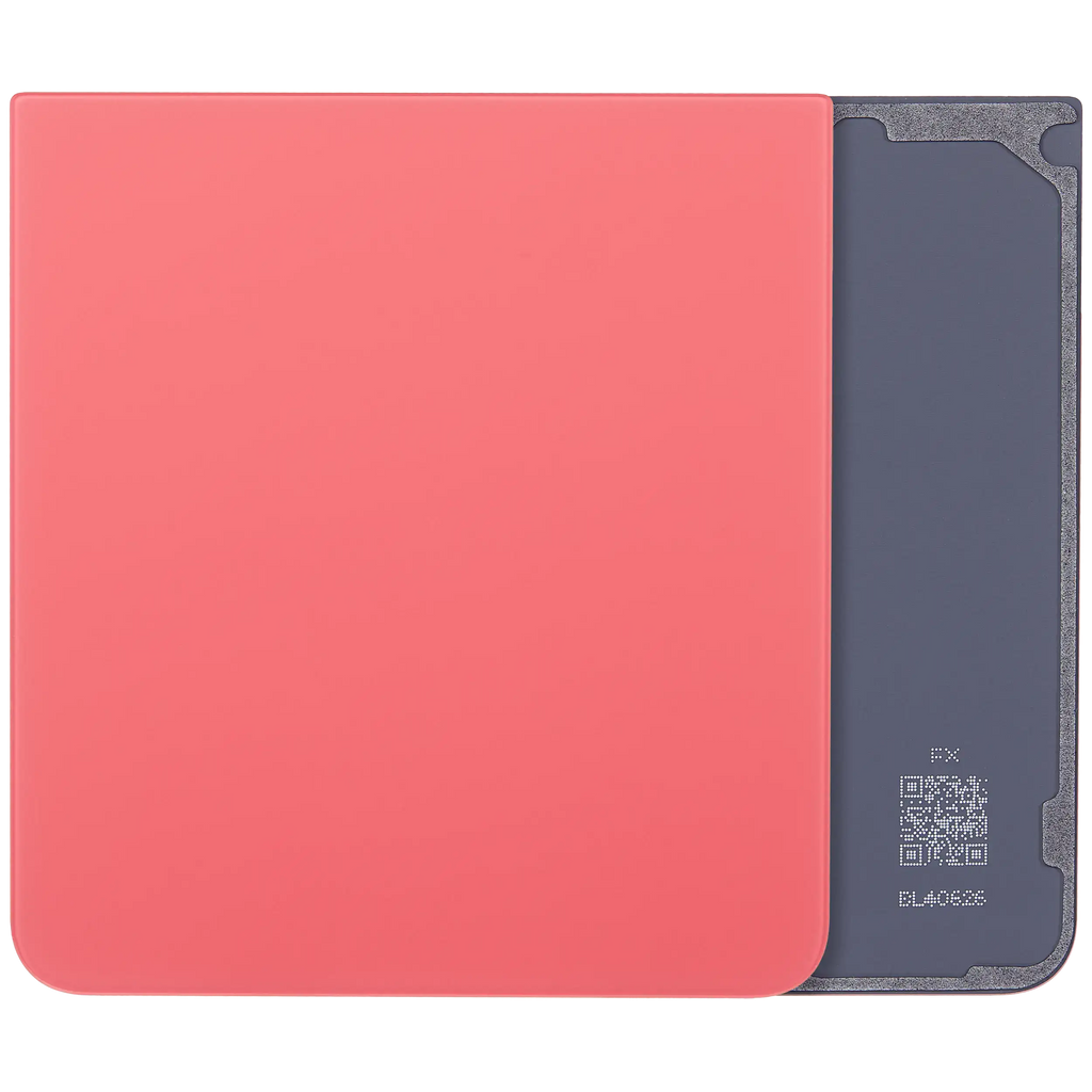 Bottom Backcover Glass für Samsung Galaxy Z Flip 7 5G (F766) (ohne Logo) (Aftermarket Plus) (Coral Rot)