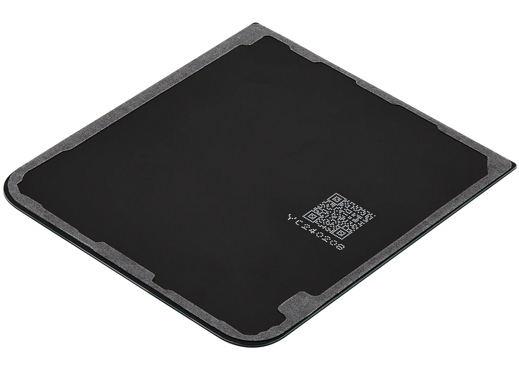 Bottom Backcover Glass für Samsung Galaxy Z Flip 7 FE 5G (F761) (ohne Logo) (Aftermarket Plus) (Schwarz)