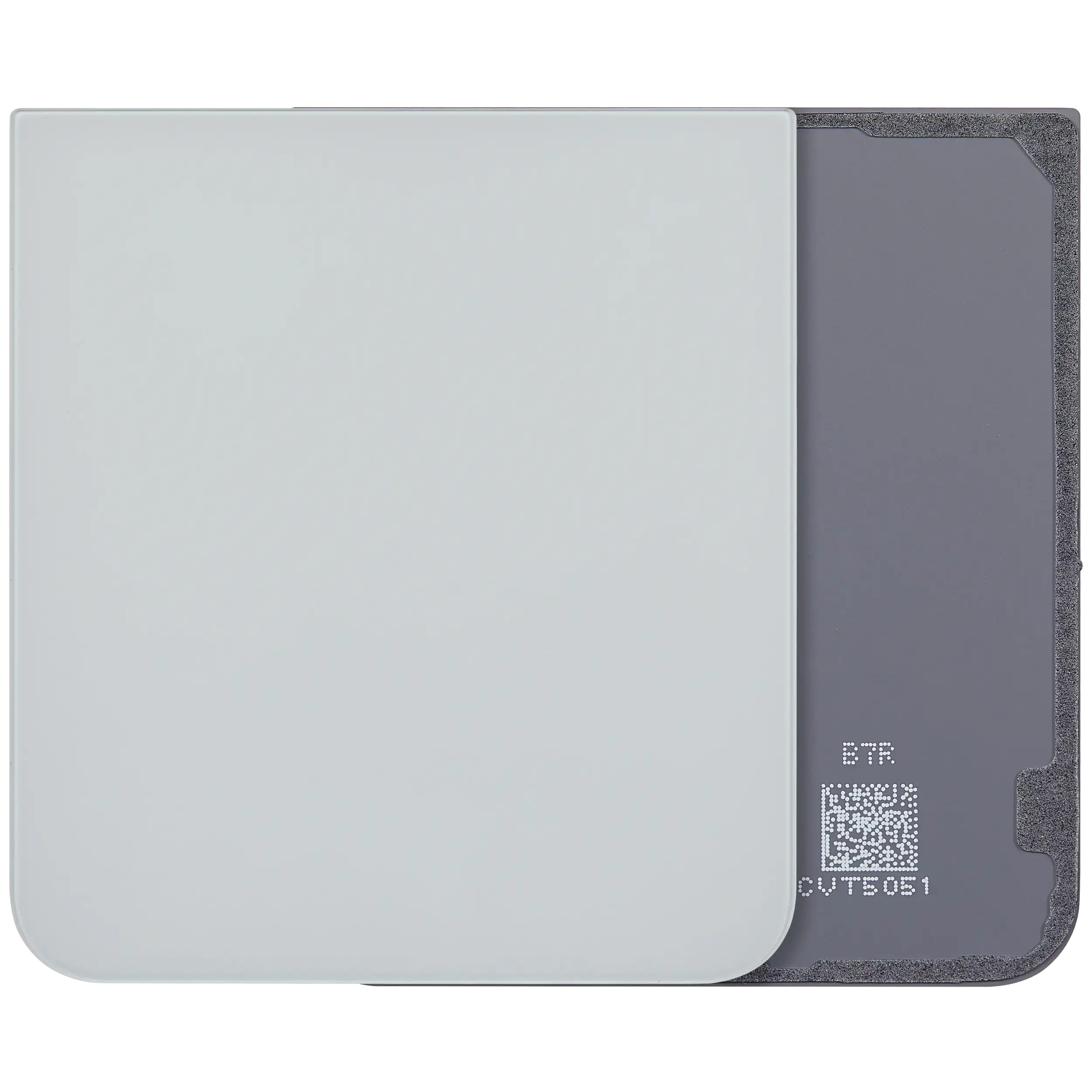 Bottom Backcover Glass für Samsung Galaxy Z Flip 7 FE 5G (F761) (ohne Logo) (Aftermarket Plus) (Weiß)