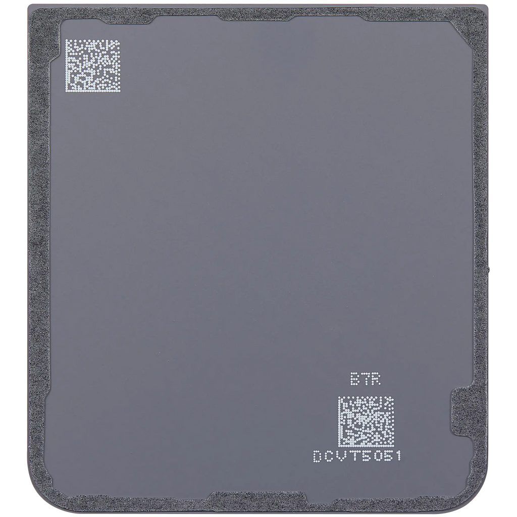 Bottom Backcover Glass für Samsung Galaxy Z Flip 7 FE 5G (F761) (ohne Logo) (Aftermarket Plus) (Weiß)