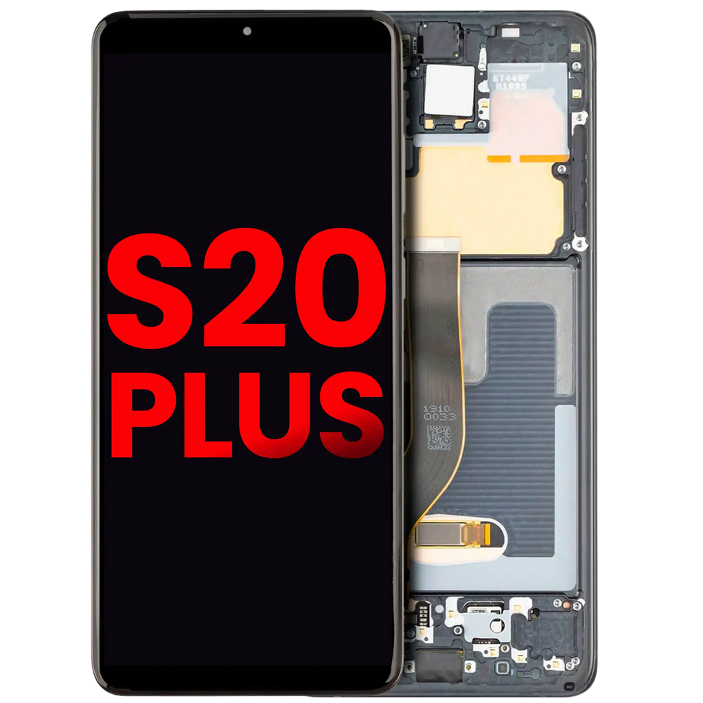OLED Display with Frame for Samsung Galaxy S20 Plus 5G (Aftermarket Plus) (Cosmic Black)