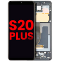 OLED-Display mit Rahmen für Samsung Galaxy S20 Plus Cosmic Black (Aftermarket Pl