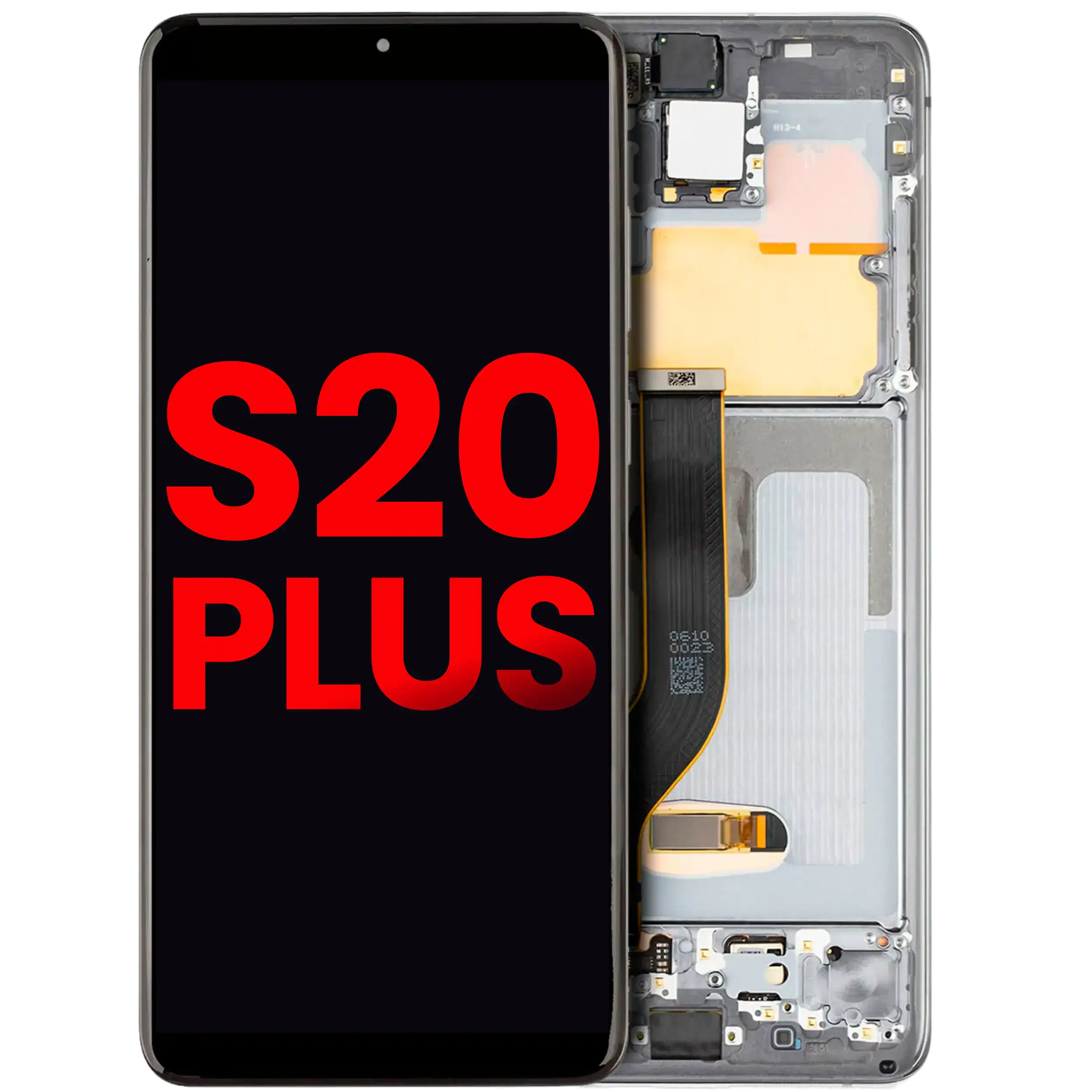 OLED-Display m. Rahmen Samsung S20 Plus, Cosmic Gray, Aftermarket