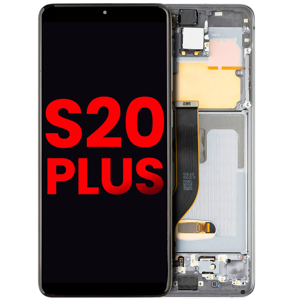 OLED Display with Frame for Samsung Galaxy S20 Plus 5G (Aftermarket Plus) (Cosmic Gray)