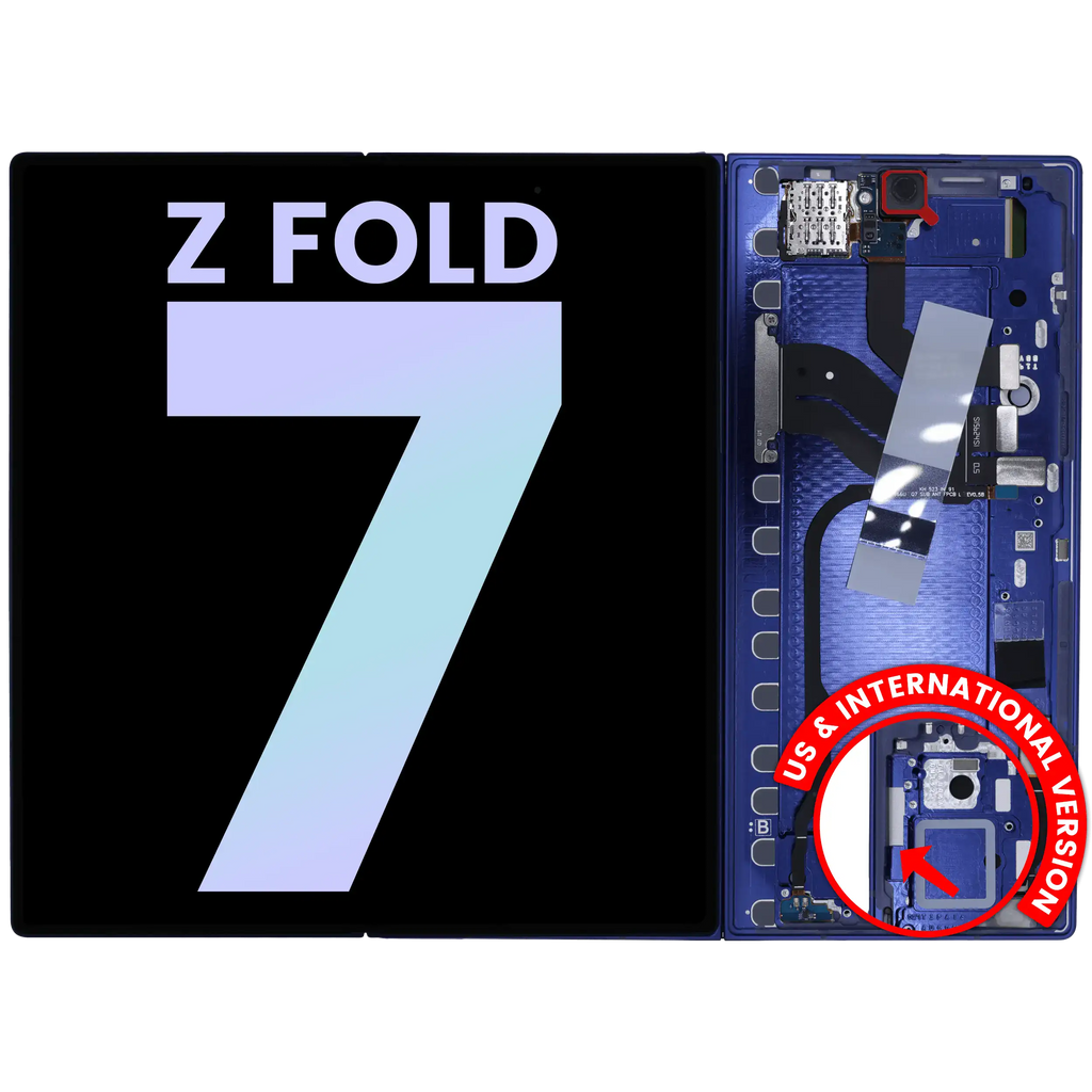 Inner OLED Display with Frame for Samsung Galaxy Z Fold 7 5G (US & International) (Service Pack) (Blue Shadow)