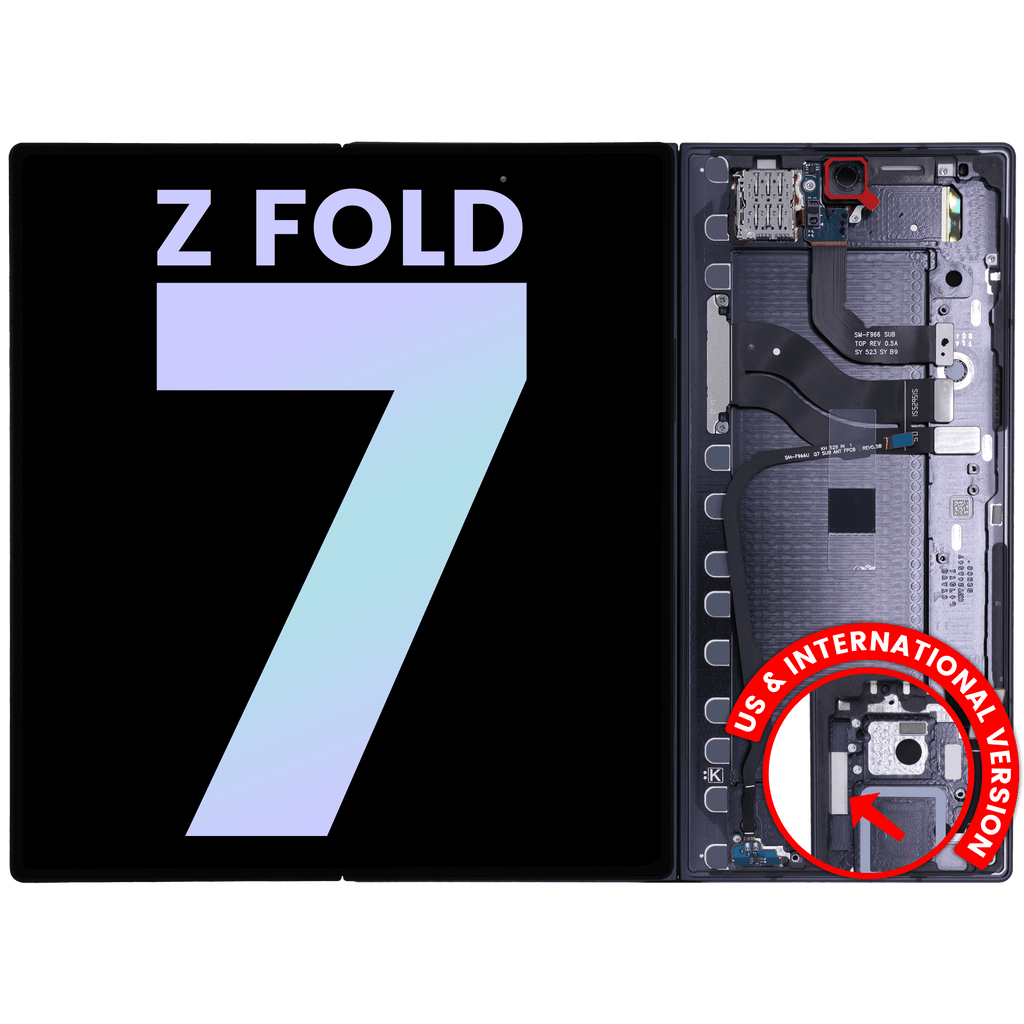 Inneres OLED-Display mit Rahmen für Samsung Z Fold 7 (Service Pack) Jet Black