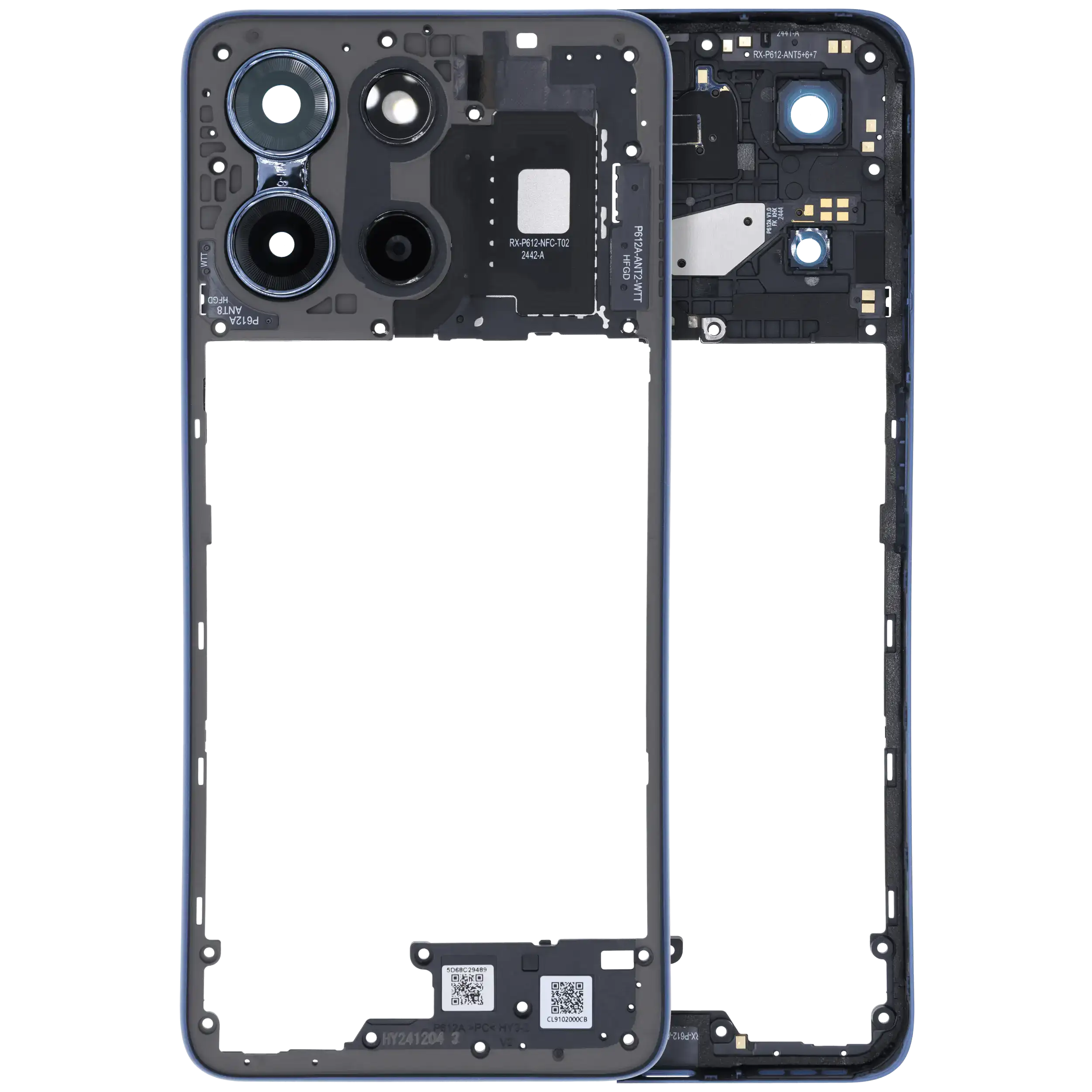 Midframe/Rahmen für Motorola Moto G 5G 2025 - Original OEM, Sapphire Blue