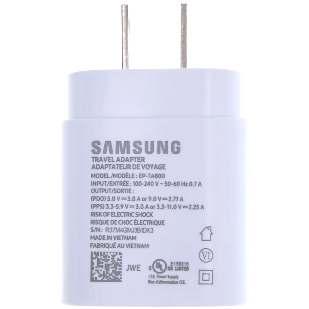 USB Type C Samsung Wall Charger (OEM Quality New) (240V USA) (White)