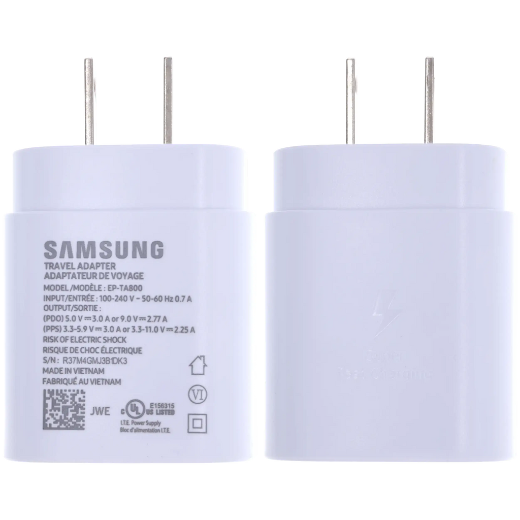 USB Type C Samsung Wall Charger (OEM Quality New) (240V USA) (White)