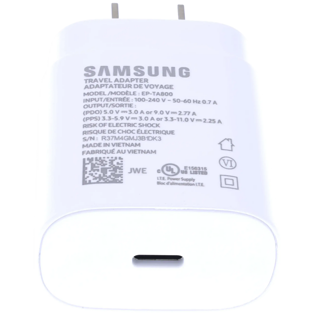 USB Type C Samsung Wall Charger (OEM Quality New) (240V USA) (White)