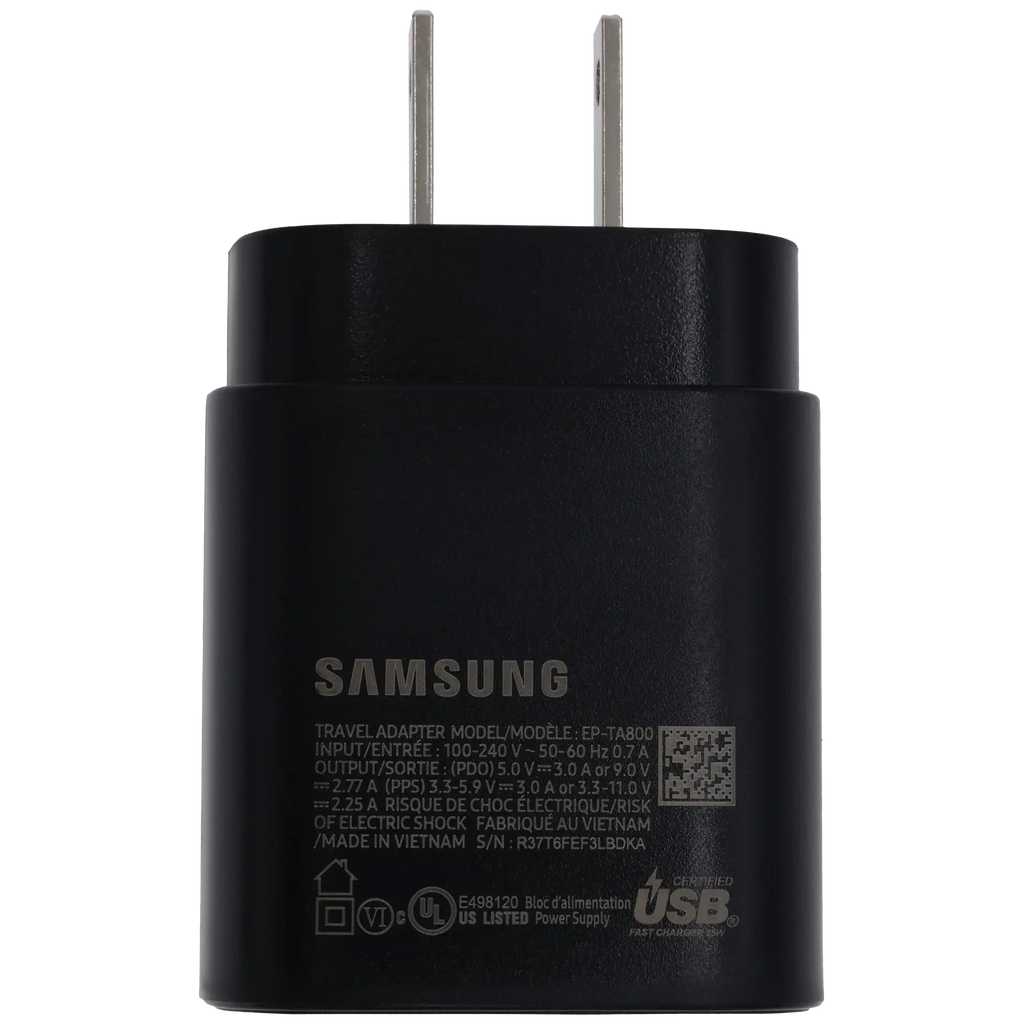 USB Type-C Samsung Wall Charger (OEM Grade New) (240V USA) (Black)