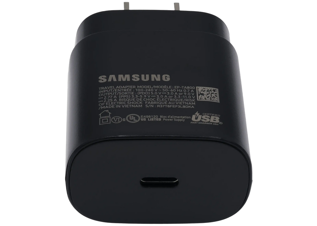 USB Type-C Samsung Wall Charger (OEM Grade New) (240V USA) (Black)