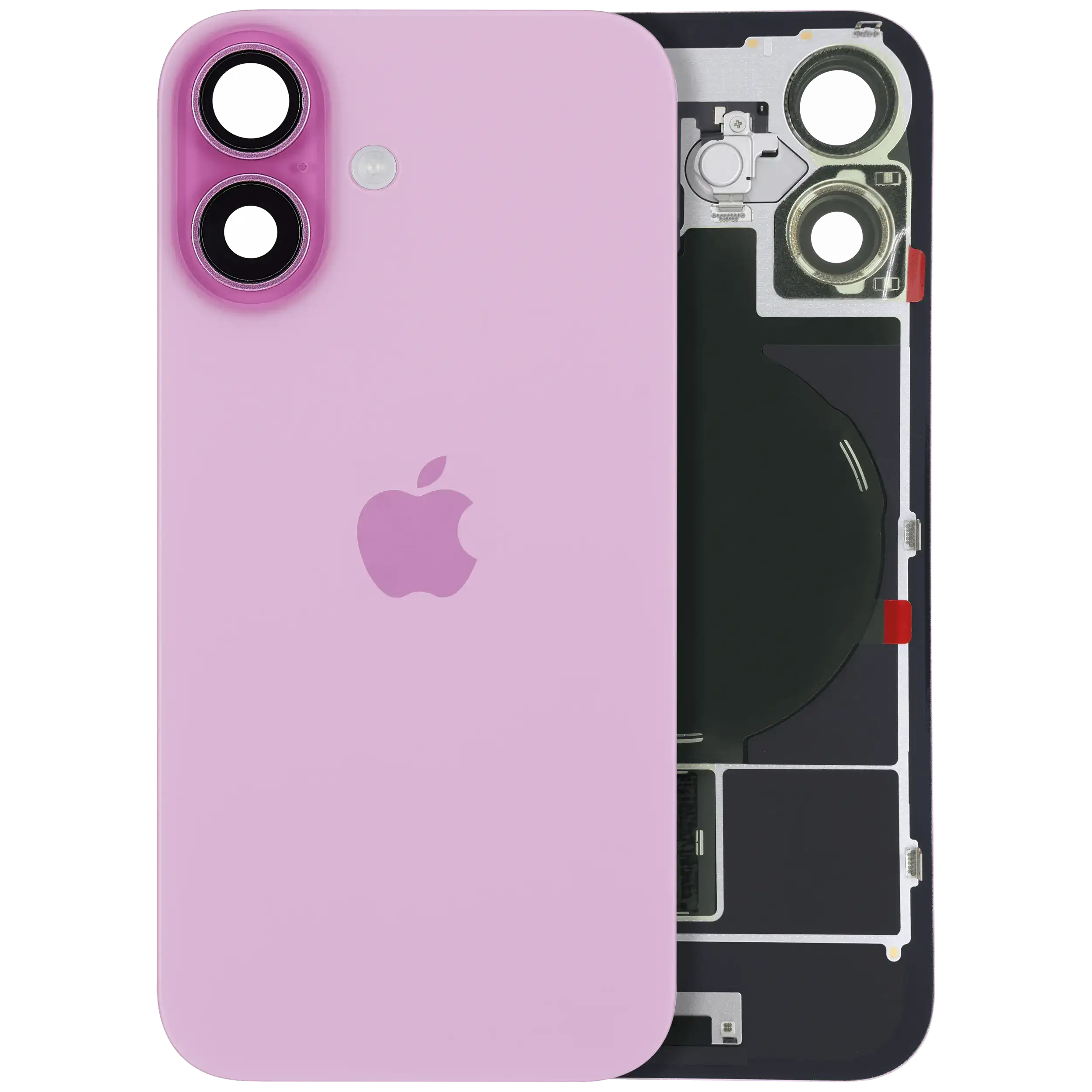 Back Cover with MagSafe Magnet & NFC & Flash Flex Cable for iPhone 16 (Service Pack) (Pink)