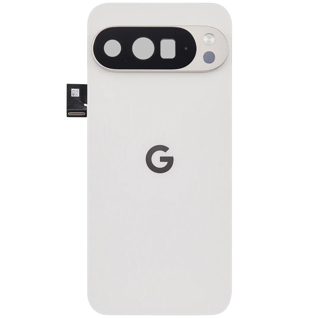 Back cover with pre-installed small parts for Google Pixel 10 Pro XL (used OEM removal, Quality A, Porcelain)