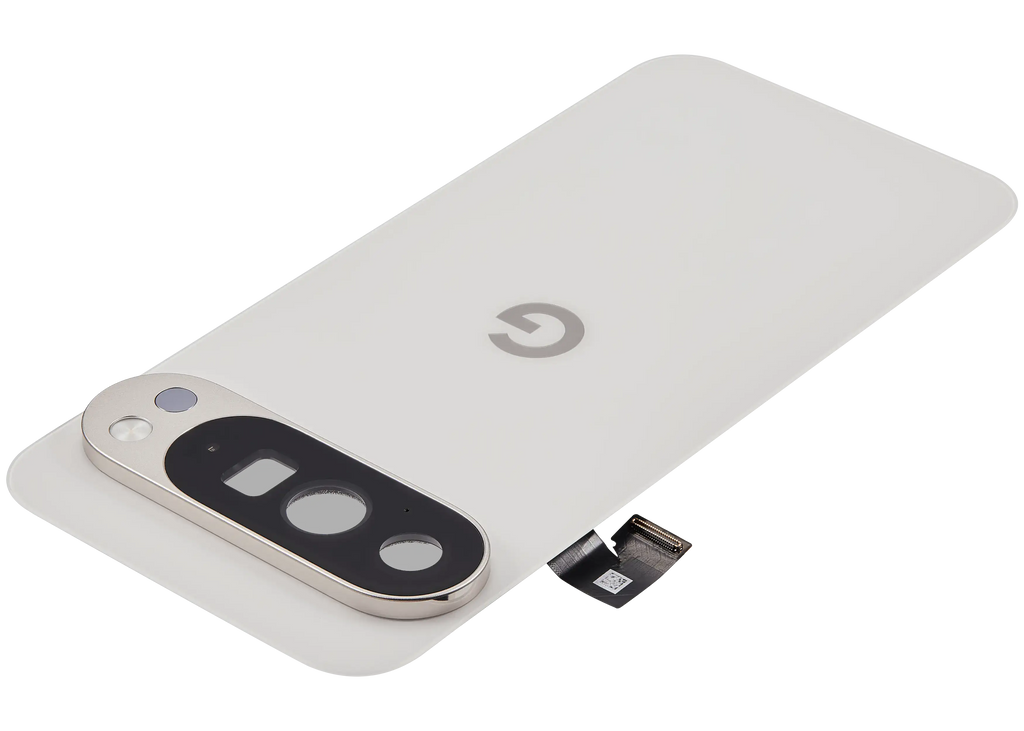 Back cover with pre-installed small parts for Google Pixel 10 Pro XL (used OEM removal, Quality A, Porcelain)