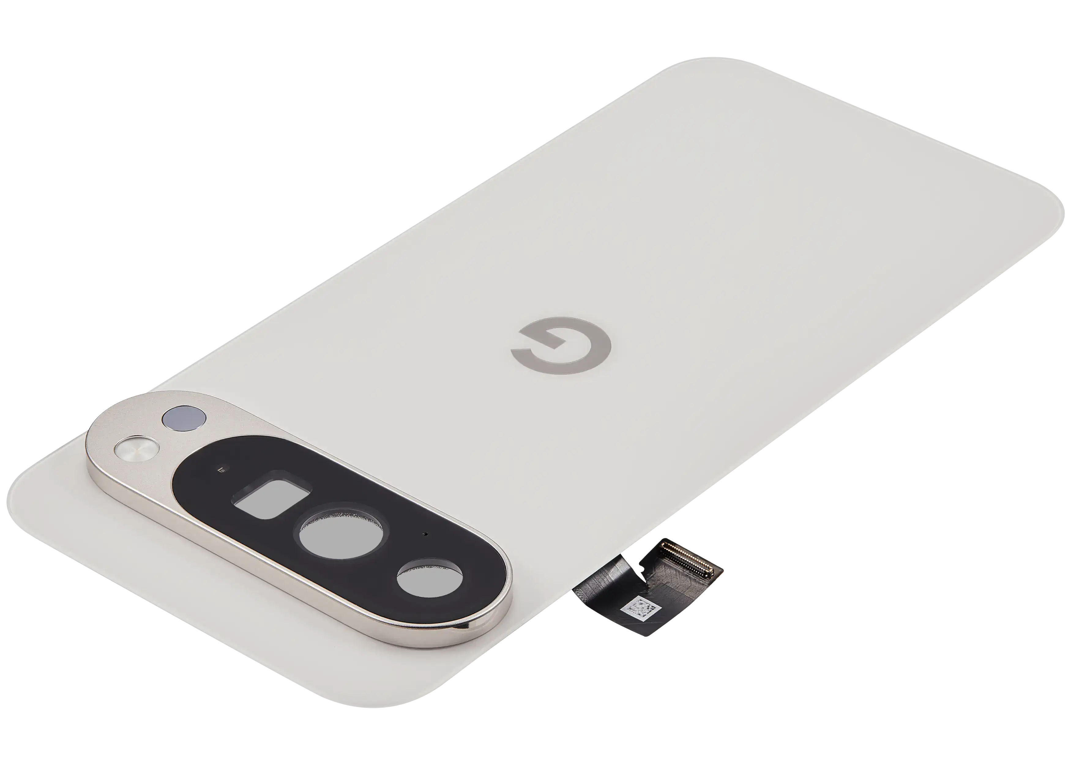 Back cover with pre-installed small parts for Google Pixel 10 Pro XL (used OEM removal, Quality A, Porcelain)