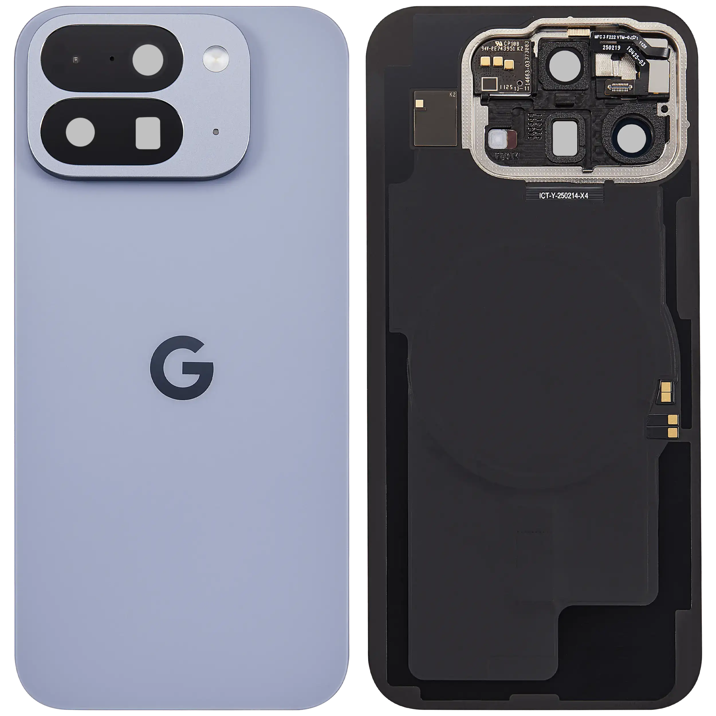 Back cover with pre-installed small components for Google Pixel 10 Pro Fold (used OEM removal, Grade A) (Moonstone)