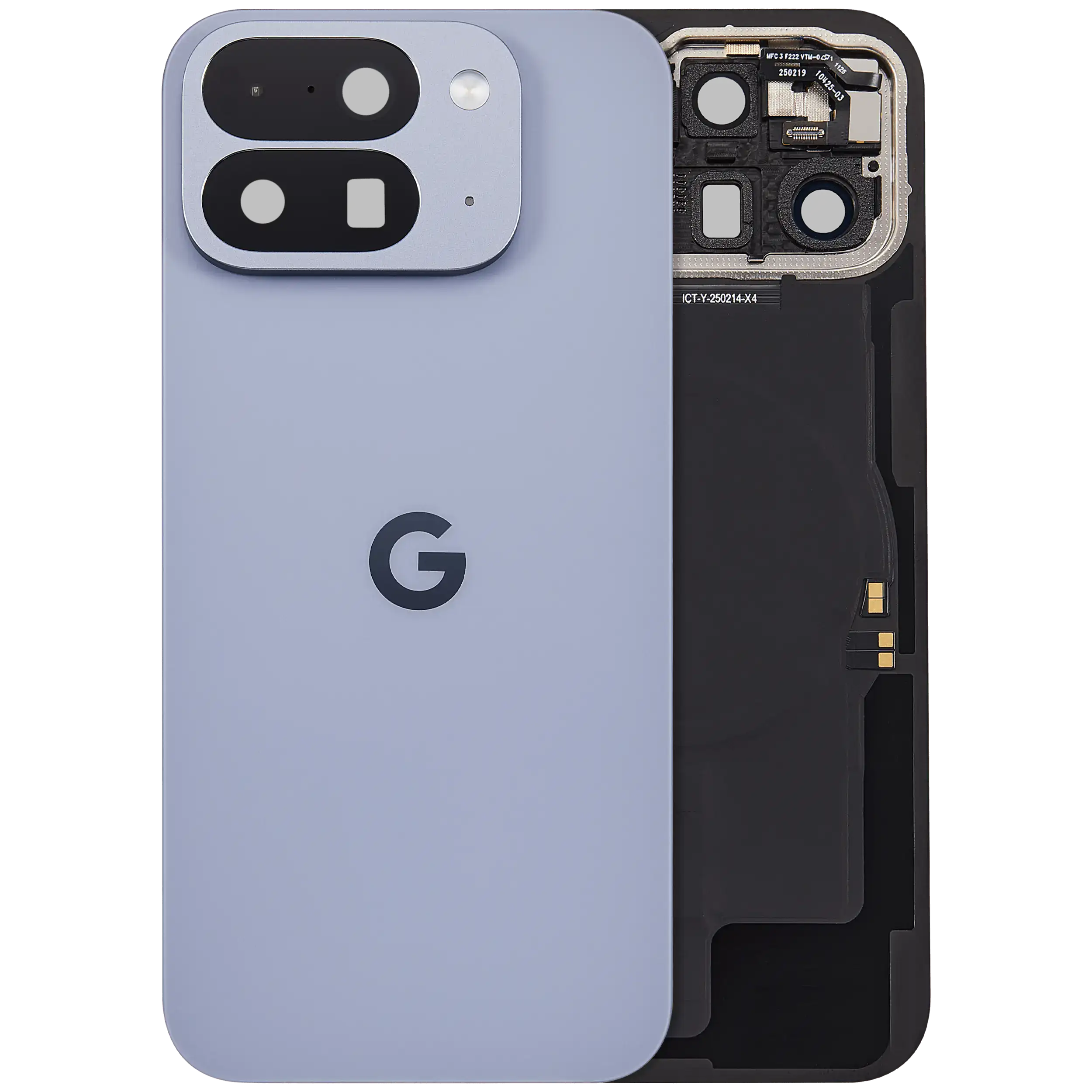 Back cover with pre-installed small components for Google Pixel 10 Pro Fold (used OEM removal, Grade A) (Moonstone)