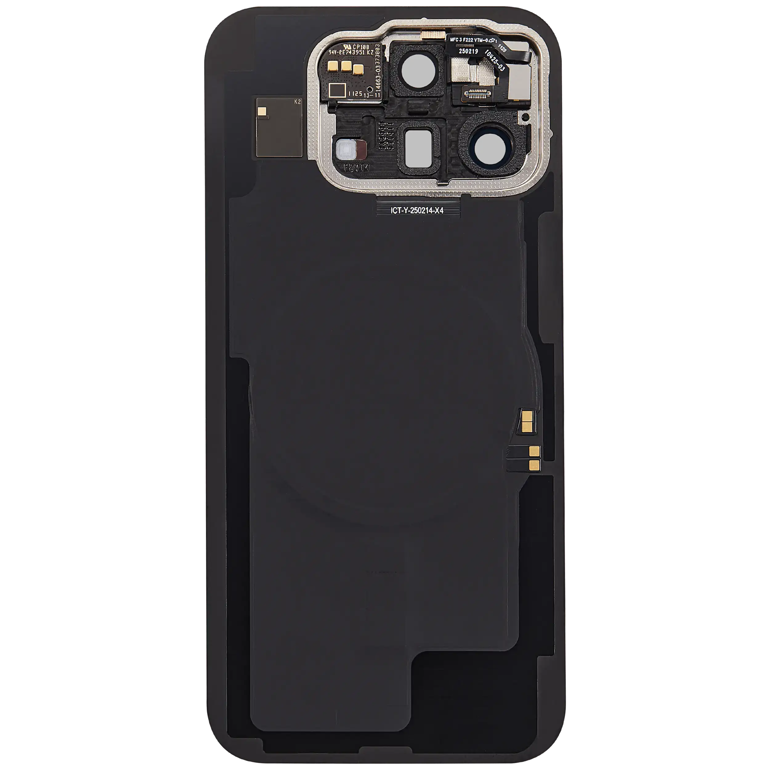 Back cover with pre-installed small components for Google Pixel 10 Pro Fold (used OEM removal, Grade A) (Moonstone)
