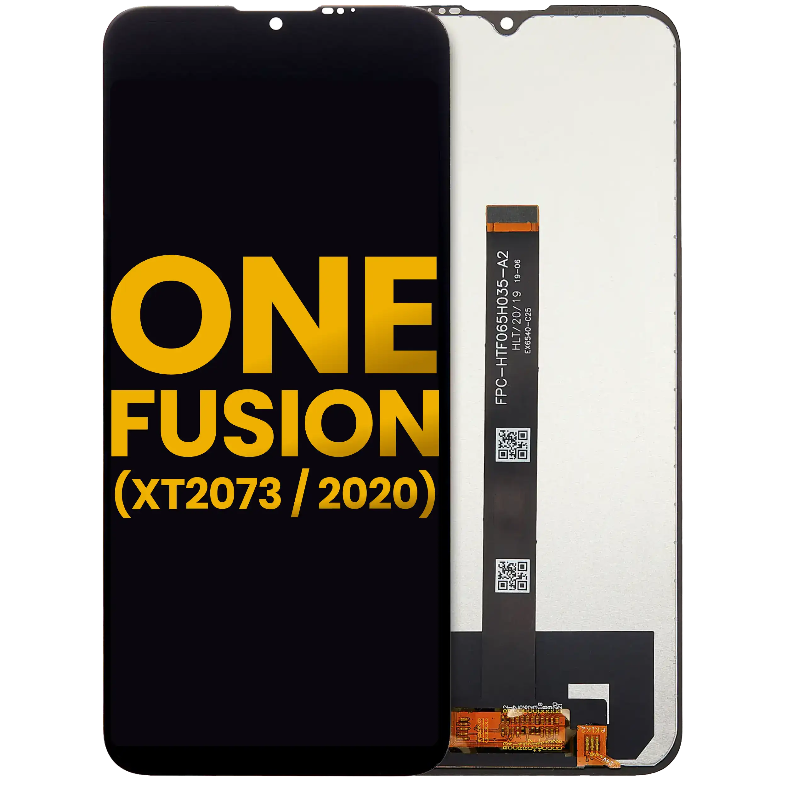 LCD-Display ohne Rahmen für Motorola One Fusion Refurbished Schwarz