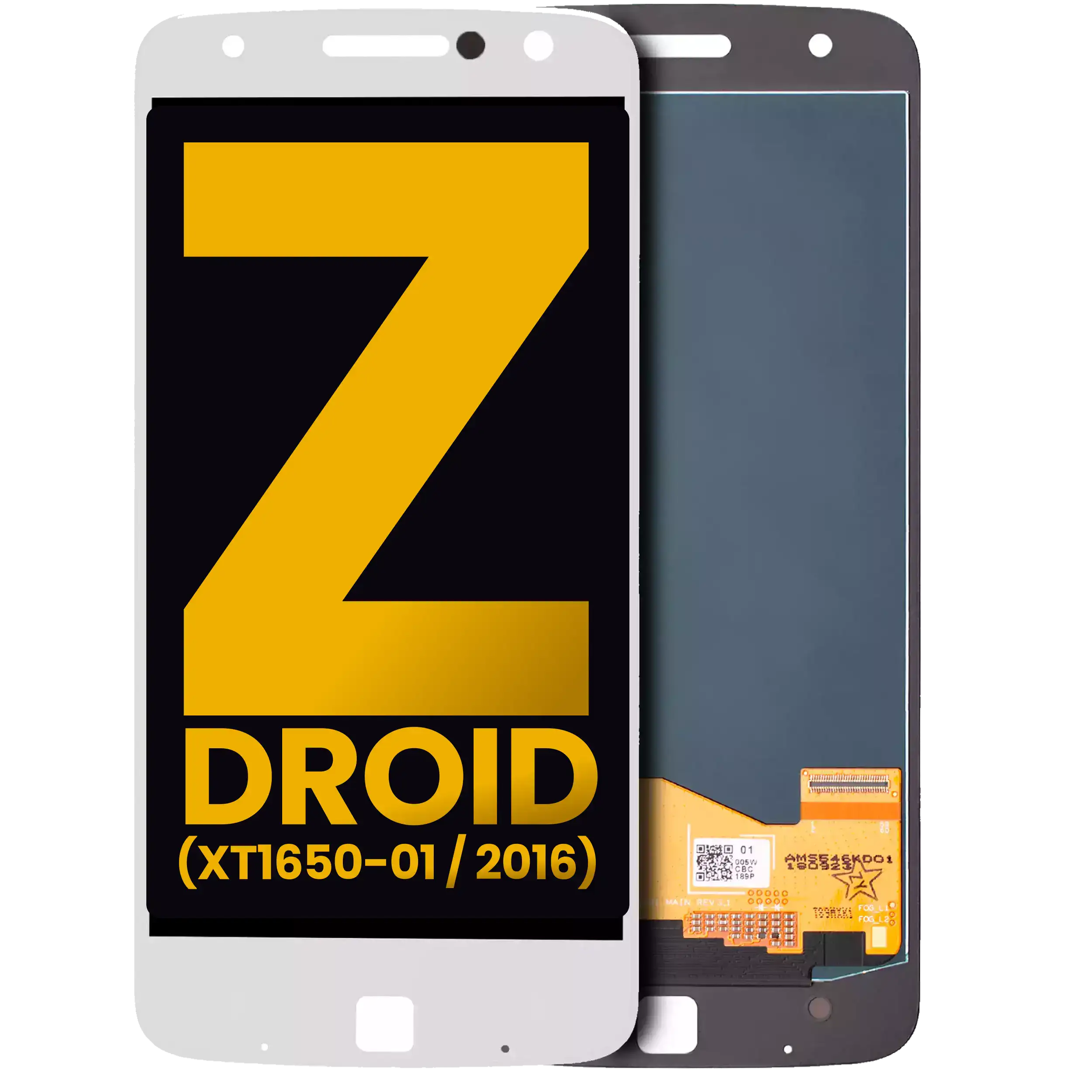 LCD-Display (ohne Rahmen) Motorola Moto Z Refurbished Weiß