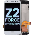OLED Display with Frame and Fingerprint Scanner for Motorola Moto Z2 Force (XT1789 / 2017) (Original OEM) (White)