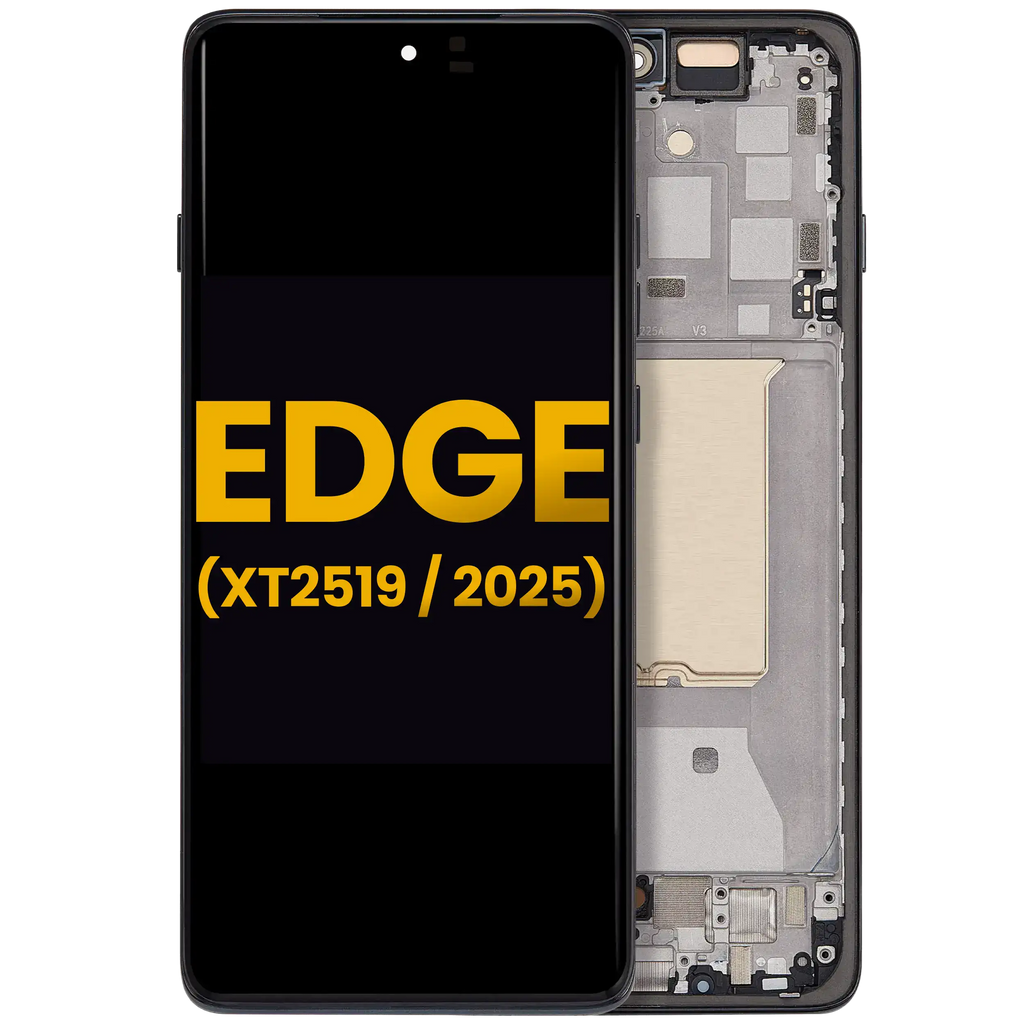 OLED-Display mit Rahmen für Motorola Moto Edge (Refurbished) Deep Forest