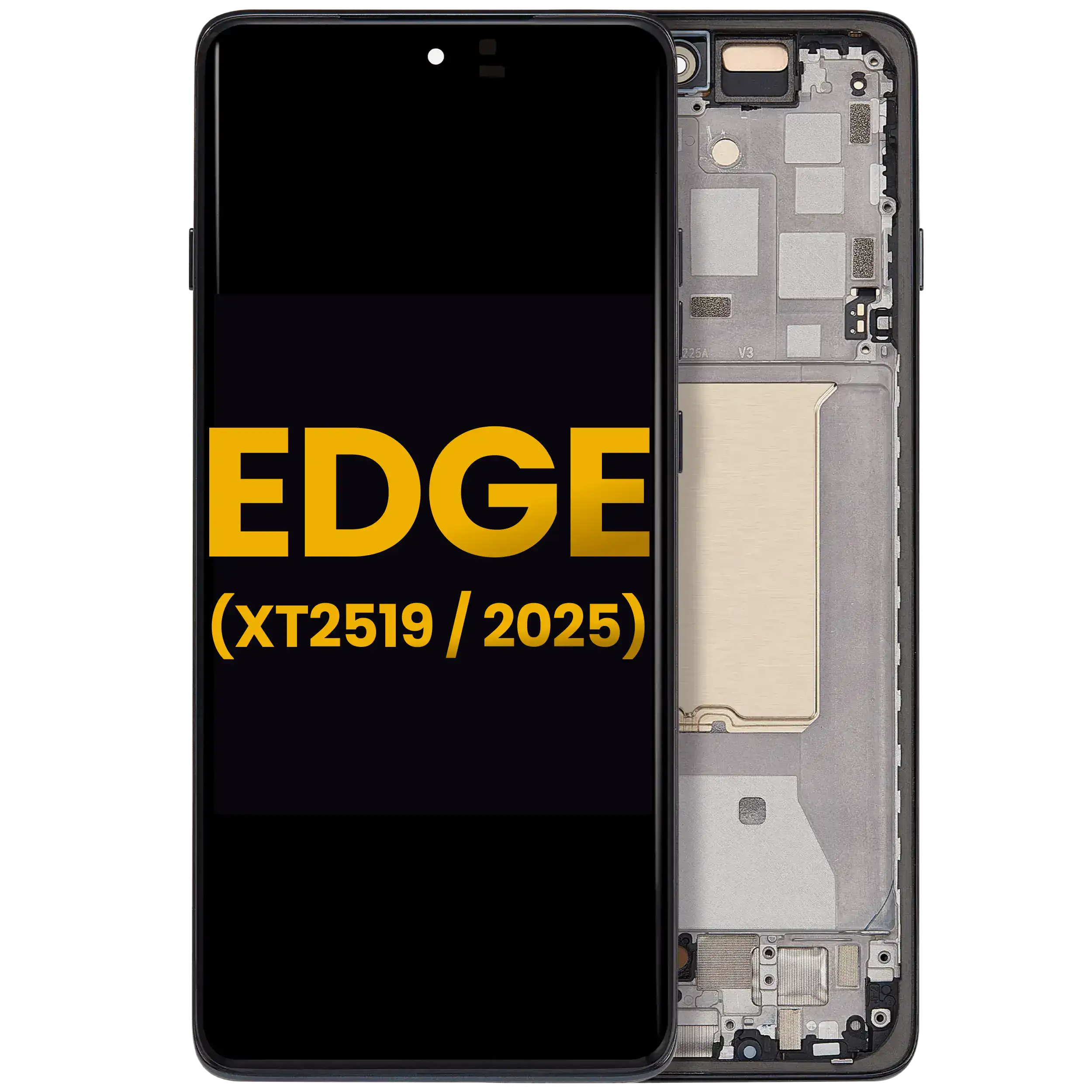 OLED-Display mit Rahmen für Motorola Moto Edge (Refurbished) Deep Forest