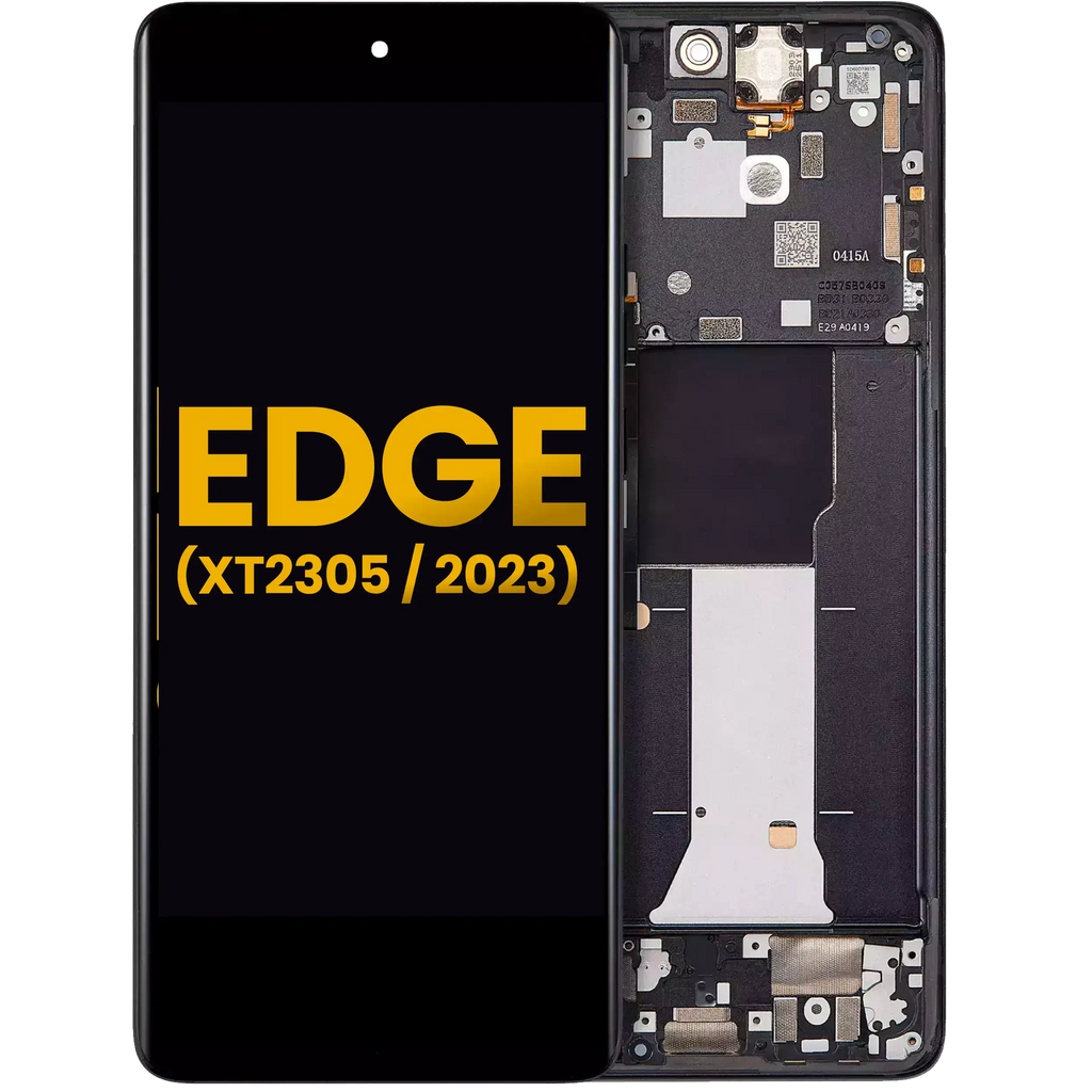 OLED Complete Display with Frame for Motorola Moto Edge (XT2305 / 2023) (Refurbished) (Eclipse Black)
