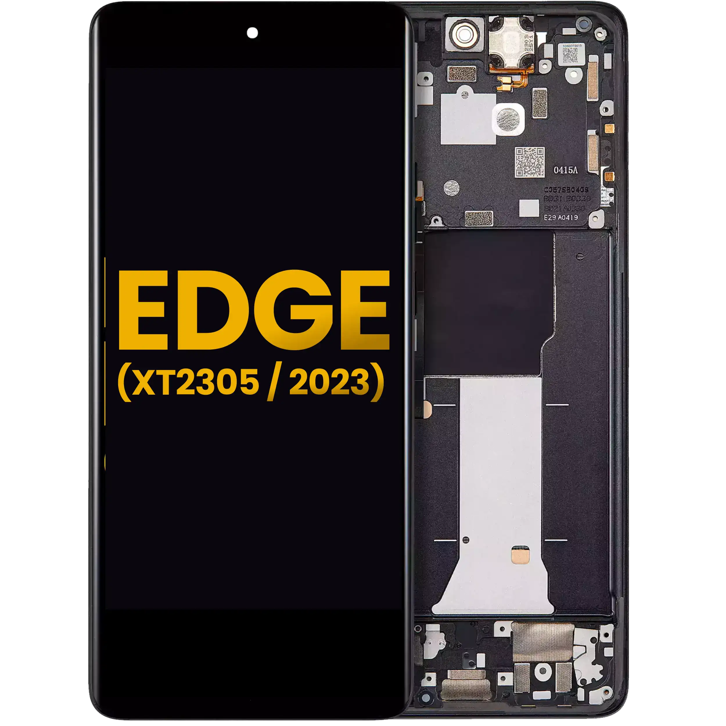 OLED Complete Display with Frame for Motorola Moto Edge (XT2305 / 2023) (Refurbished) (Eclipse Black)