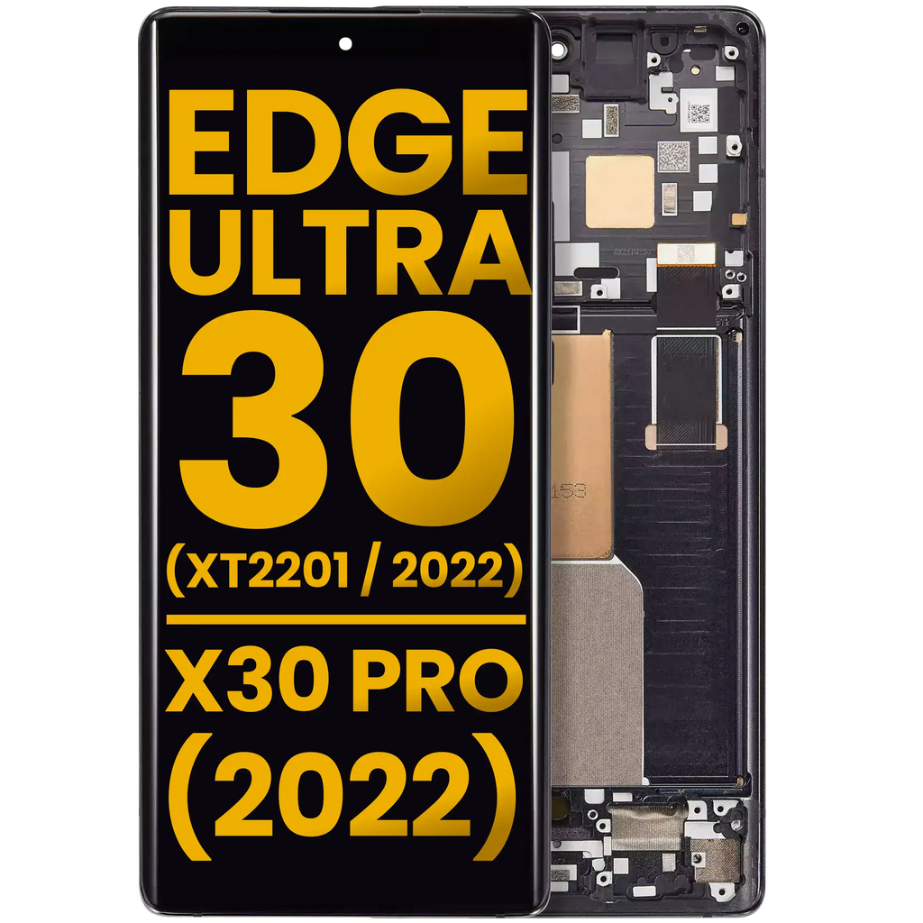 Frameless OLED Display for Motorola Edge 30 Ultra (XT2201 / 2022) / Motorola Moto X30 Pro (2022) (Refurbished) (Interstellar Black)