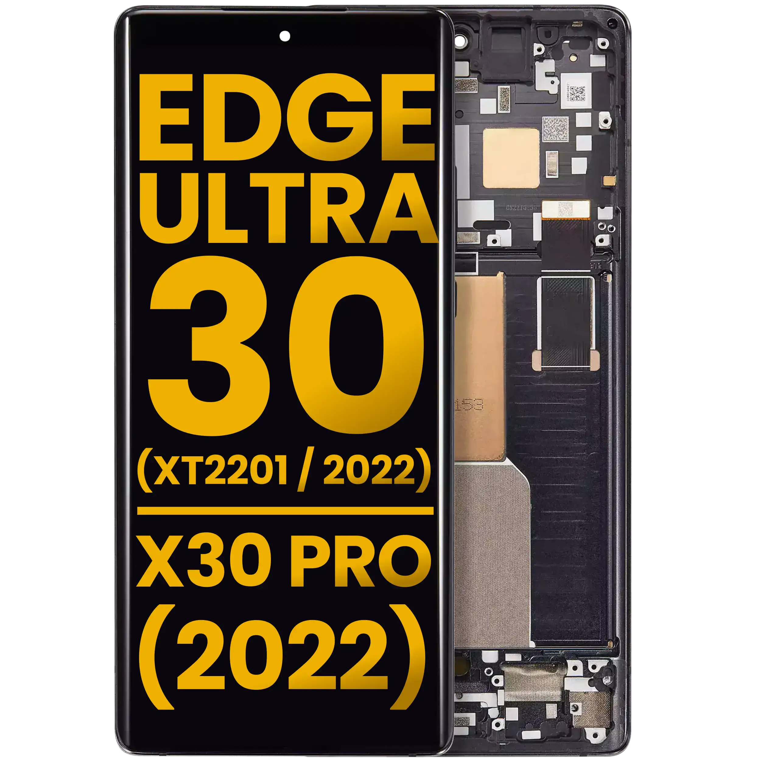 Frameless OLED Display for Motorola Edge 30 Ultra (XT2201 / 2022) / Motorola Moto X30 Pro (2022) (Refurbished) (Interstellar Black)