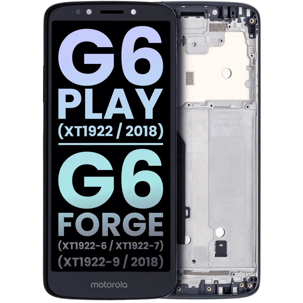 LCD-Display mit Rahmen für Motorola Moto G6 Play/G6 Forge Gold Original OEM