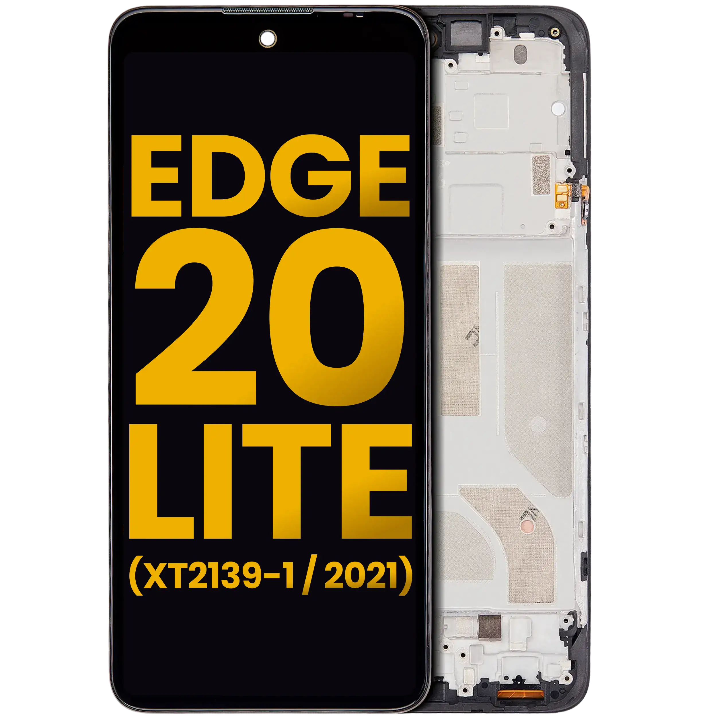 OLED-Display mit Rahmen für Motorola Edge 20 Lite (Refurbished) (Alle Farben)