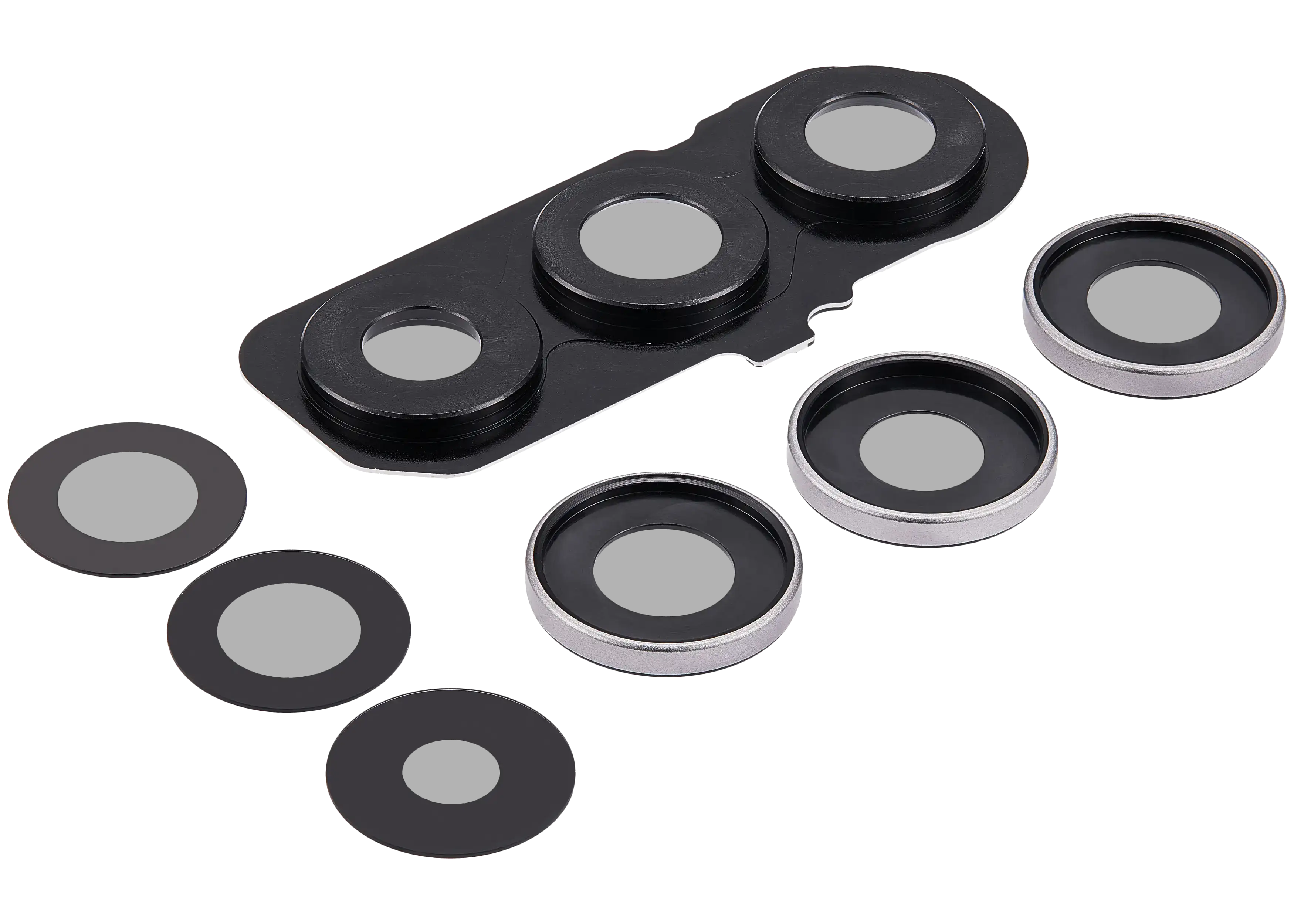 Kameralinse hinten mit Bezel Ring für Samsung Galaxy S25 FE 5G (Grau) (Premium)