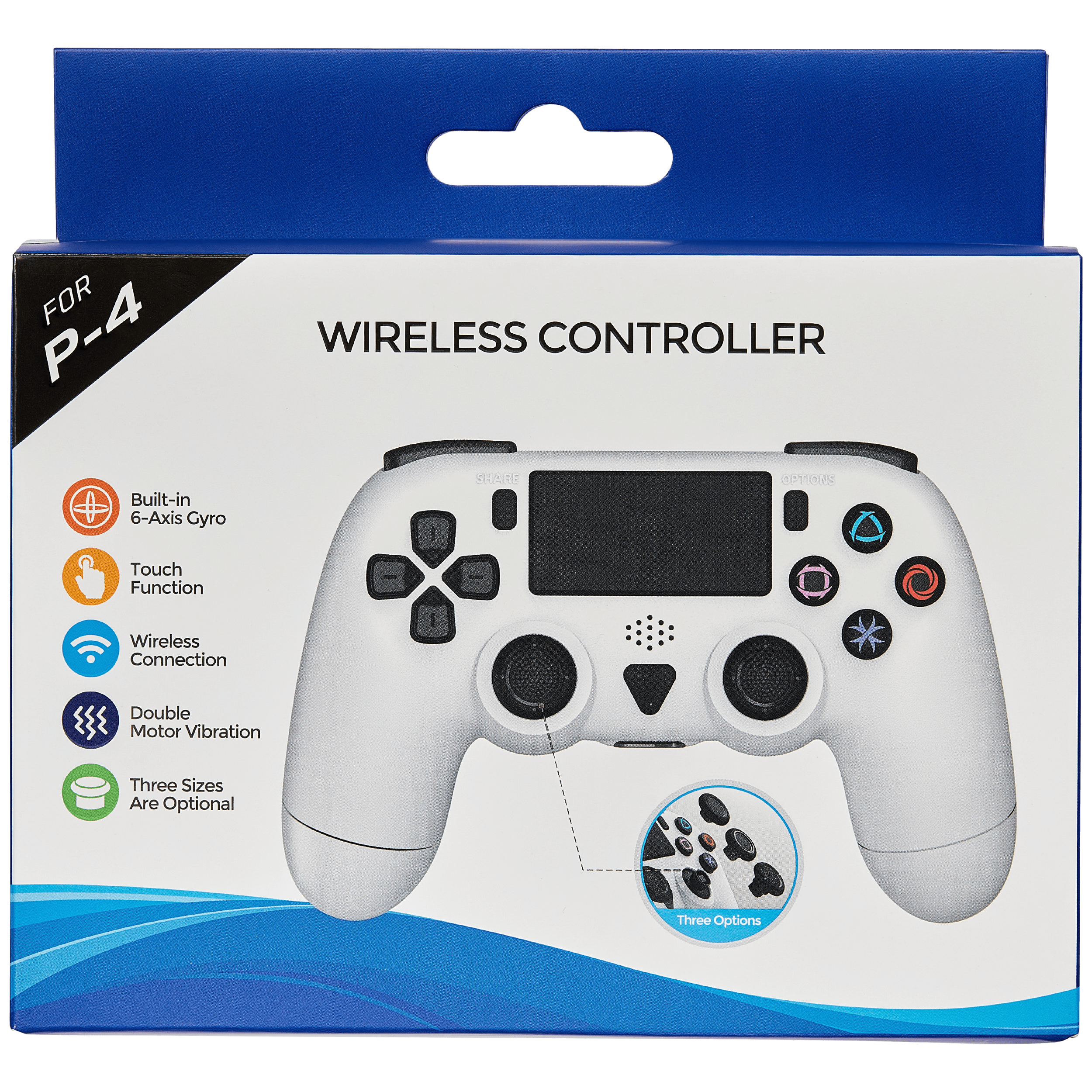 Kabelloser Bluetooth-Controller für PlayStation 4 (Weiß) (DOBE)