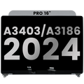 Komplettes LCD-Display MacBook Pro 16" A3186 2024 Silber OEM Gebraucht