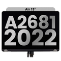 LCD Display for MacBook Air 13" (A2681 / Mid 2022) (Used OEM Pull, Quality A) (Silver)
