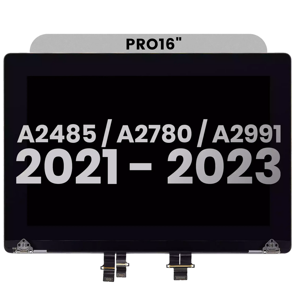 Complete LCD Display Assembly for MacBook Pro 16" A2485 (2021) Pro/Max and A2780 (2023) Pro/Max - Space Gray (Used OEM Pull, Grade B)